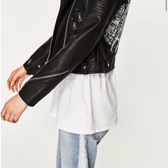 RARE Zara Leather Jacket - Picture 5 of 12